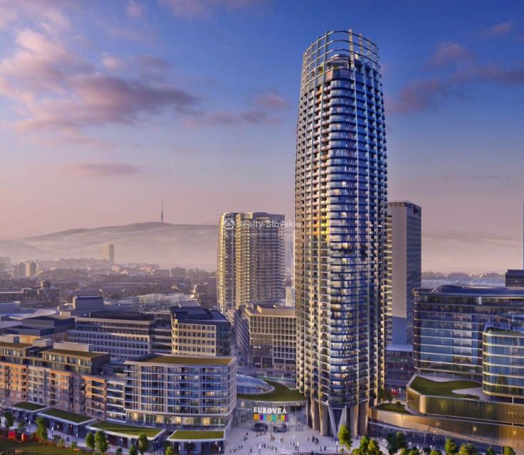 Проект Eurovea Tower: Высокая башня в составе городской застройки
