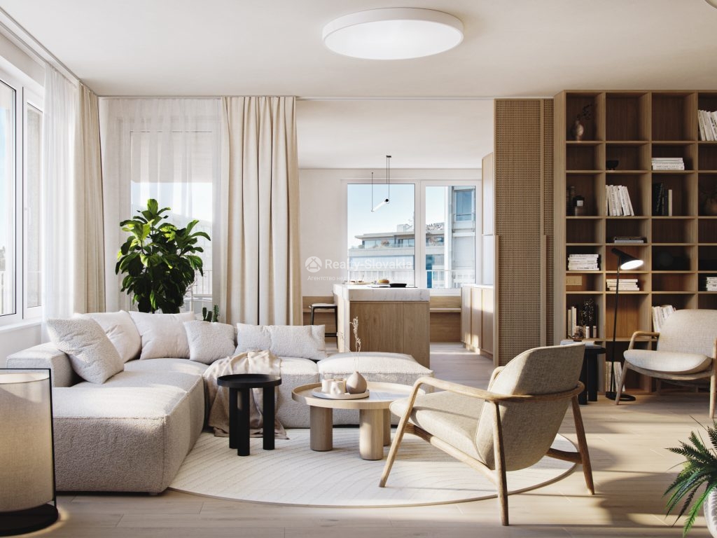 Проект Florian Residence: Гостиная с большим окном