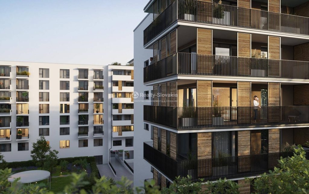 Визуализация. Проект Green Atrium: Фасад корпуса с балконами